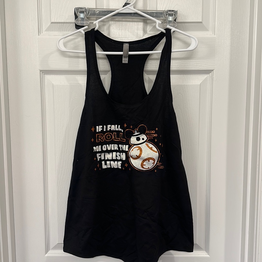 Black racer back tee